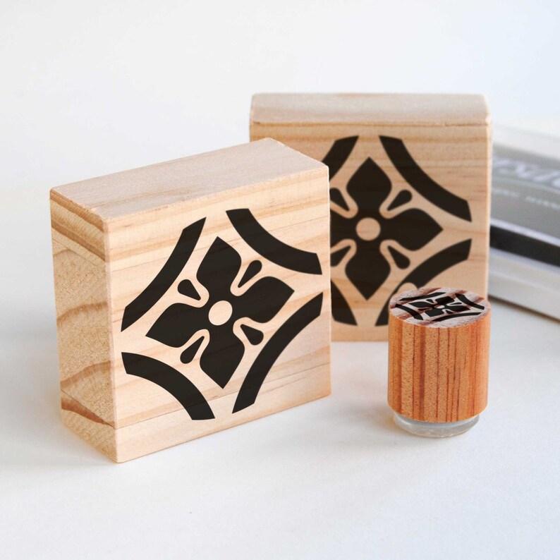 Wooden Tile Pattern Stamps for DIY Wrapping Decorations DIY Etsy