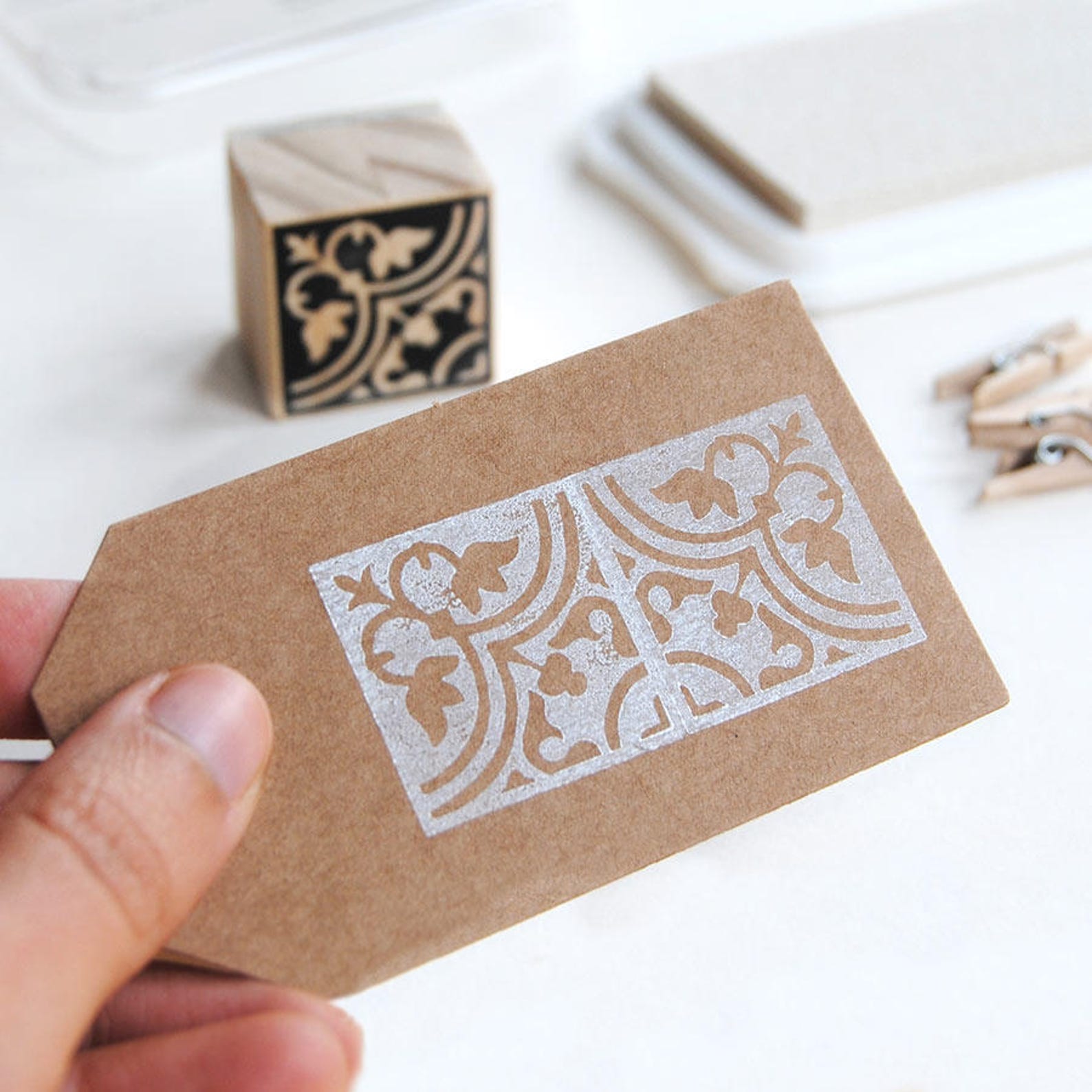 White Stamp Pad White Ink Kraft Paper Memento Luxe Ink Pad Etsy