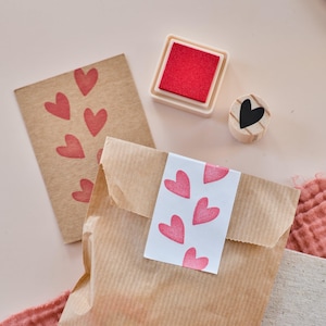 Mini tampon en caoutchouc coeur pour décoration d'emballage, créations manuelles de cartes de Saint-Valentin, petit tampon coeur pour cartes d'amour
