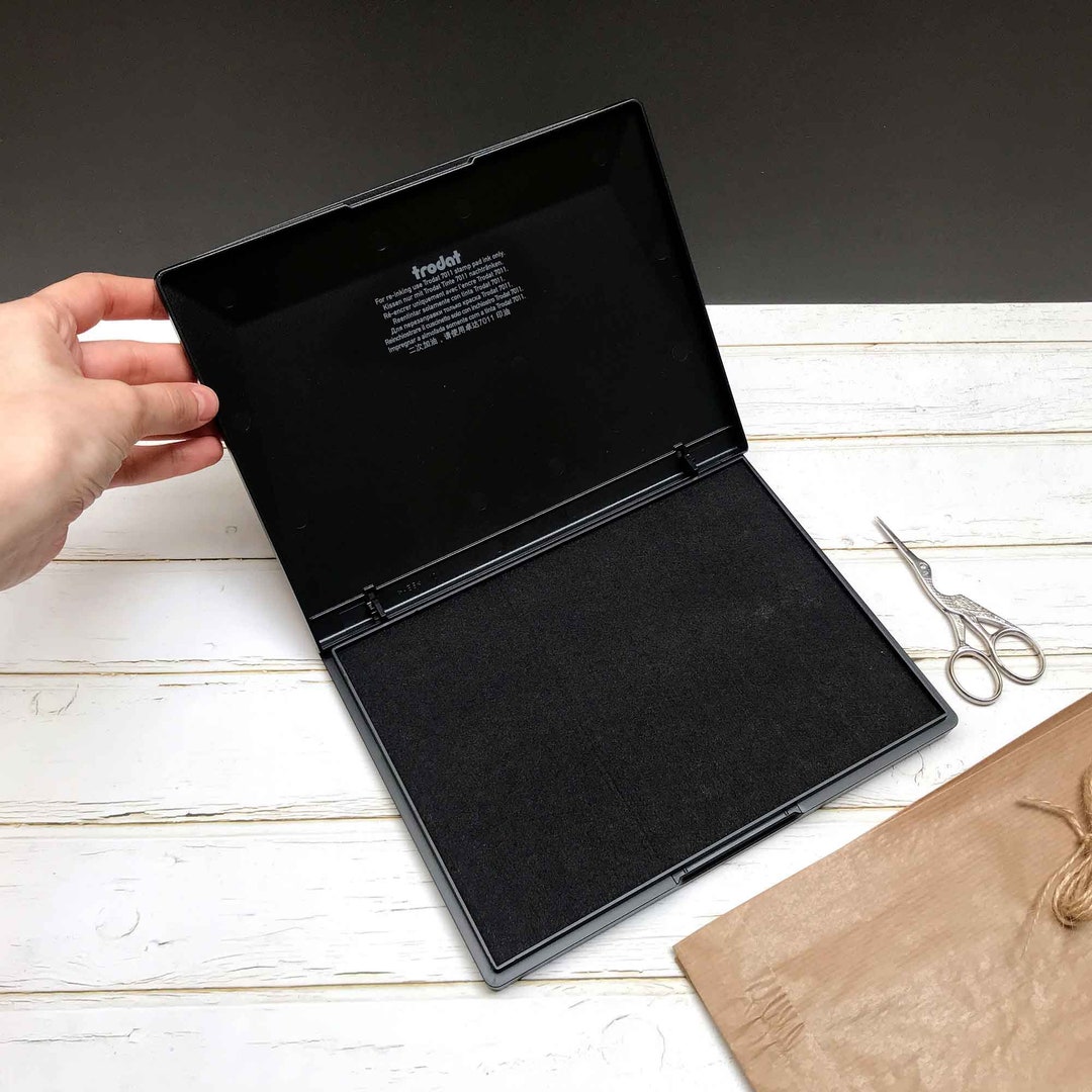 Extra Large Black Ink Pad for Paper, Extra Large Stamp Pad for Large