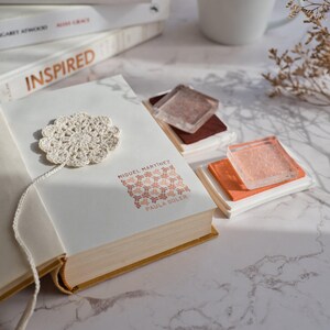 Personalized book stamp set of 2 by biterswit