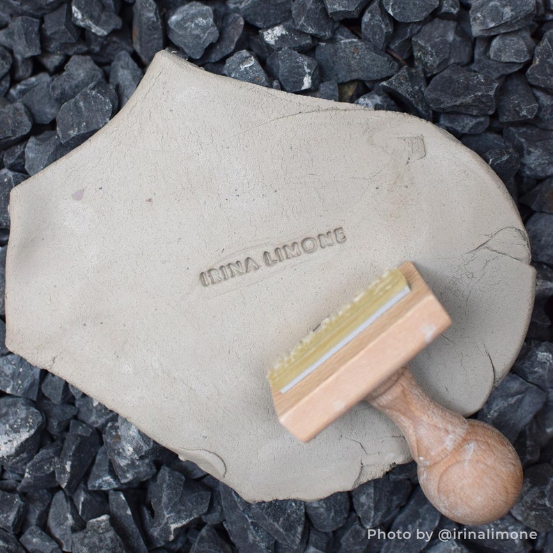 Custom Ceramic Logo Stamp for Fresh Clay Ceramic Signature Etsy