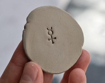Mercury astrology symbol stamp for pottery, Solar System Planets soap making tool, Clean and minimal alchemical icons for crafts