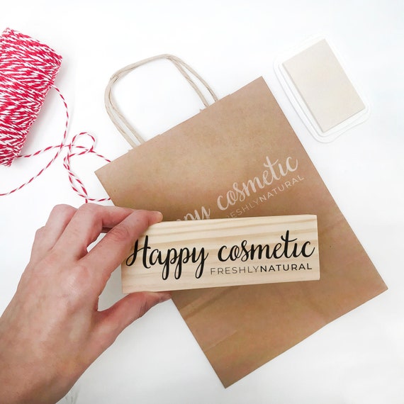 Sello grande personalizado con logotipo bolsa de papel - Etsy