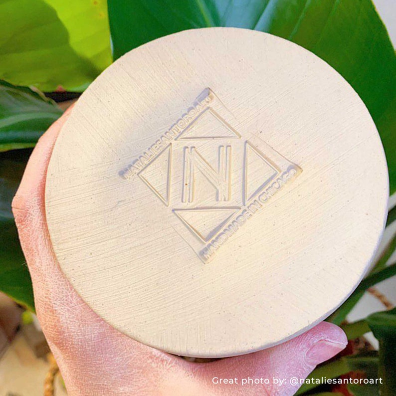 Custom ceramic logo stamp for fresh clay ceramic signature Etsy