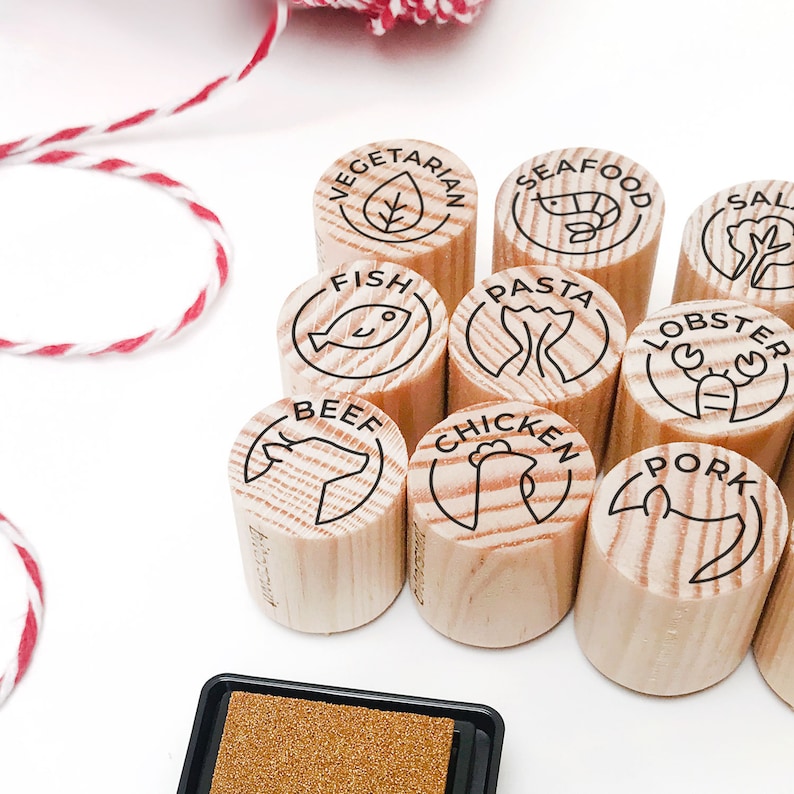 Meal Choice Icon Stamps Wedding Meal Choice Stamps Passover Etsy