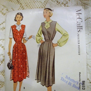 Vintage 1940&#39;s 1950&#39;s McCall&#39;s Pattern for Maternity Jumper and Blouse * Lucy Era