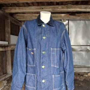 Vintage Oshkosh Denim Blanket Lined Chore Farm Work Jacket/46 Chest ...