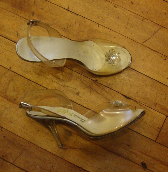 clear plastic shoes with rhinestones