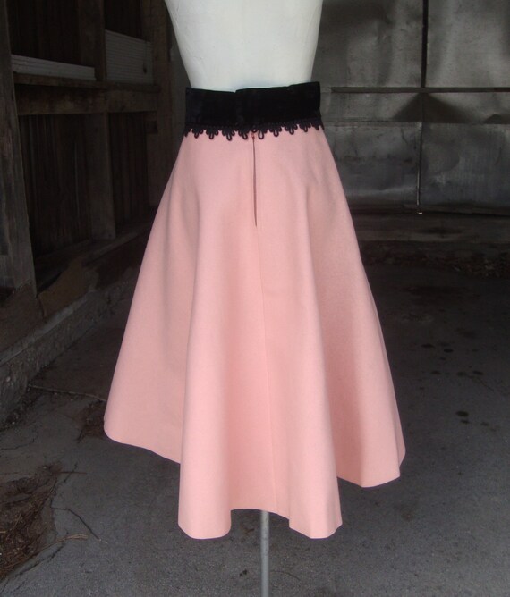 1950's Margie Webb Original Pink Felt Full Skirt … - image 7