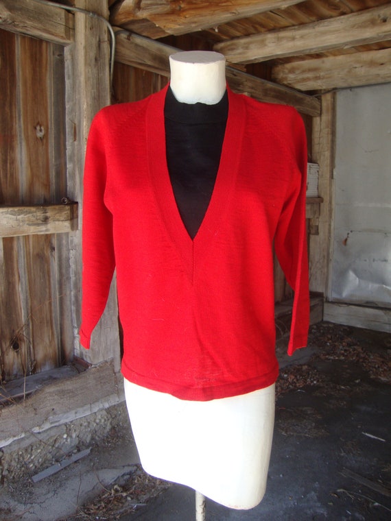 Vintage 1950's 1960's Red and Black Fine Italian … - image 2