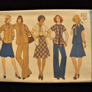 Vintage 1970&#39;s Sewing Pattern Simplicity 7264 Jacket, Bias Skirt and Pants/36&quot; Bust