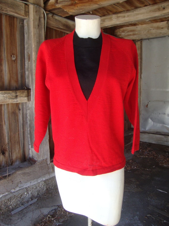Vintage 1950's 1960's Red and Black Fine Italian … - image 1