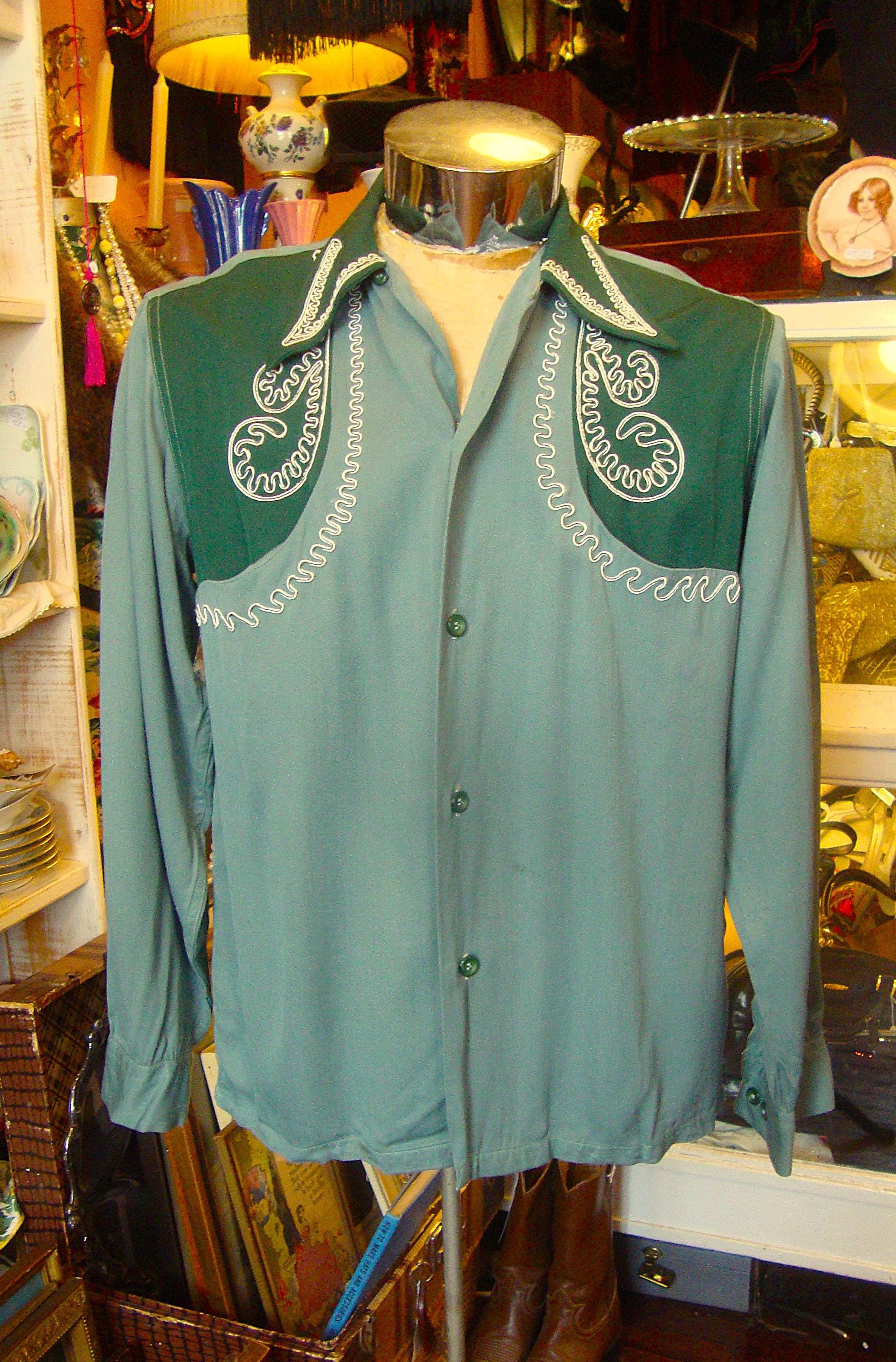 1950s Rayon Shirt - Etsy Singapore