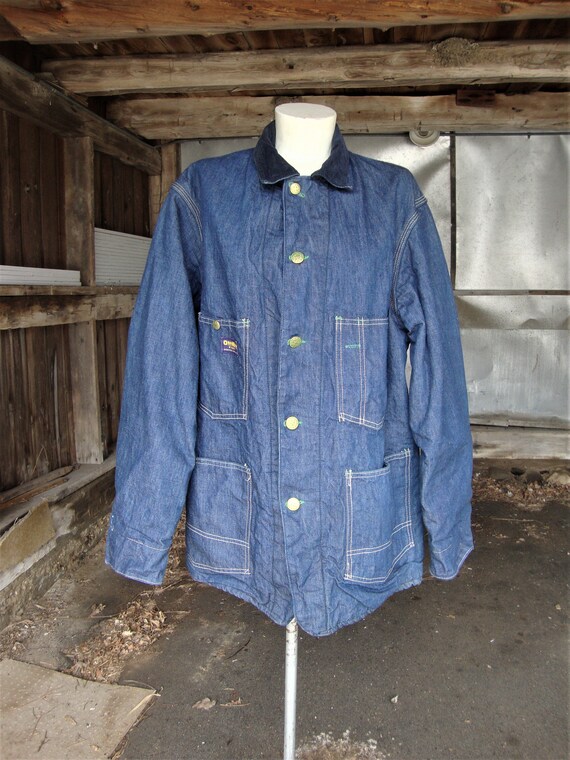 denim blanket lined chore coat