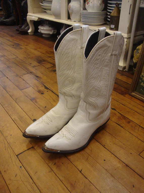 Vintage White Leather Code West Women's Western C