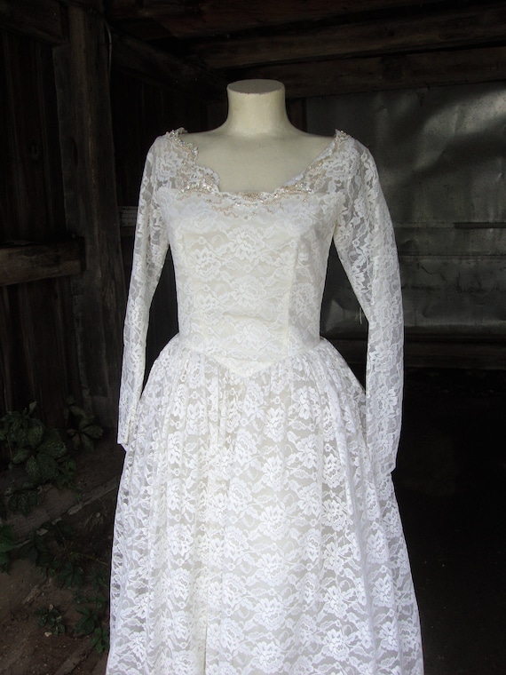 SALE!  Vintage 1950's Lace and Tulle Full Skirt R… - image 5