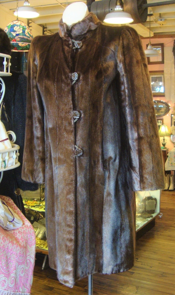 SALE!  Vintage Late 1930's/Early 1940's Fur Coat … - image 7