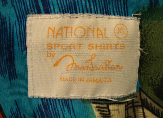Vintage Rayon Print Jamaican Hawaiian Shirt by Na… - image 2
