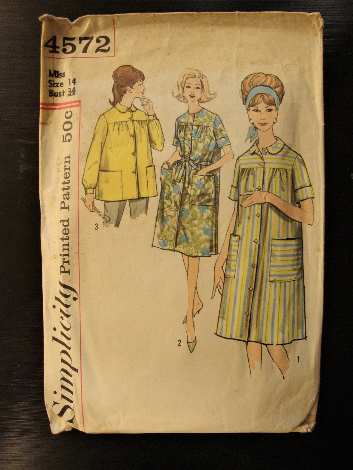 Vintage 1950 S 1960 S Sewing Pattern Simplicity 4572 Etsy