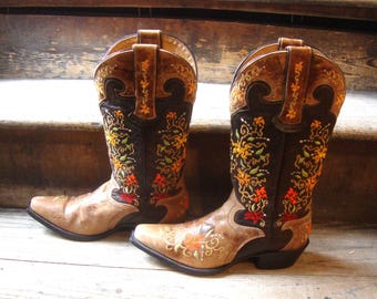 Sterling River geborduurde westernlaarzen voor dames/maat: 7,5 M