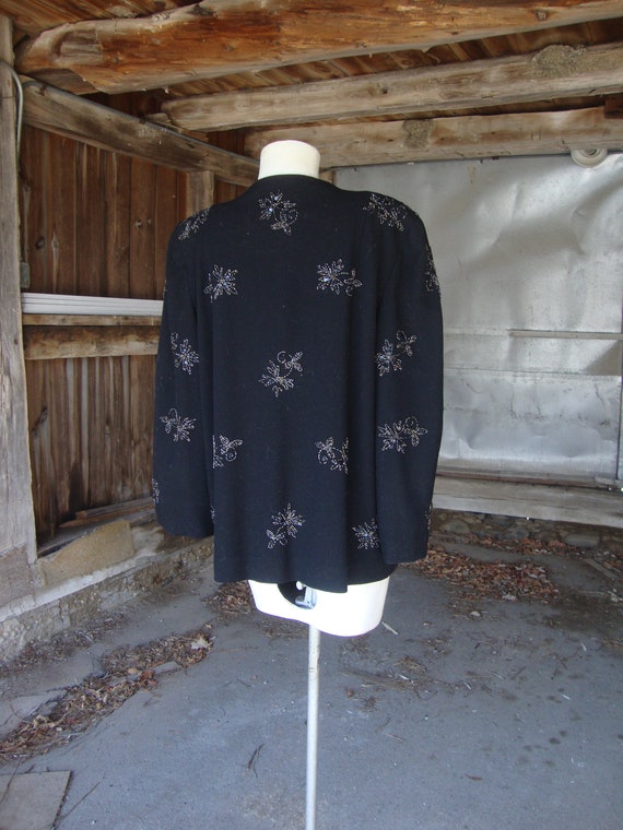 Vintage 1940's Eisenberg Original Black Wool Jack… - image 7