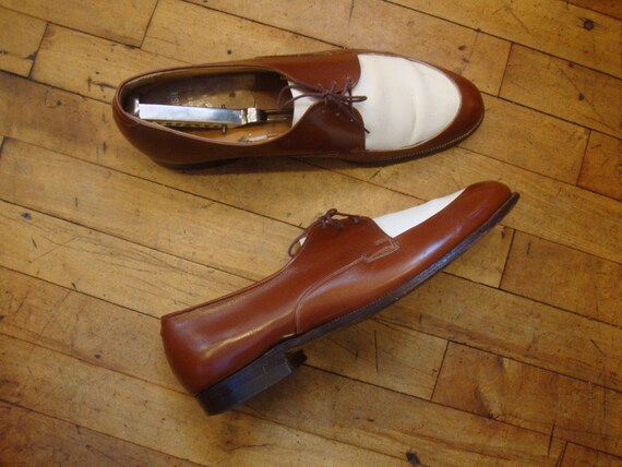 Vintage 1950 s 1960 s Two Tone Brown and White Nunn Bush