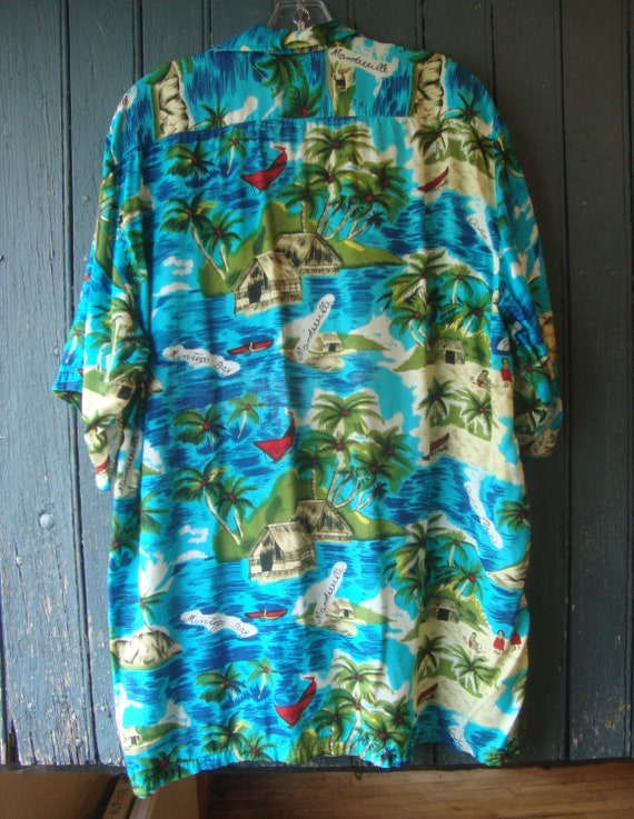 Vintage Rayon Print Jamaican Hawaiian Shirt by Na… - image 5