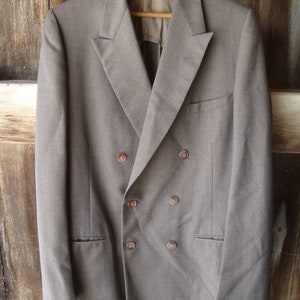 Vintage 1958 Wool Double Breasted Sport Jacket - Custom Tailored 42&quot; Chest