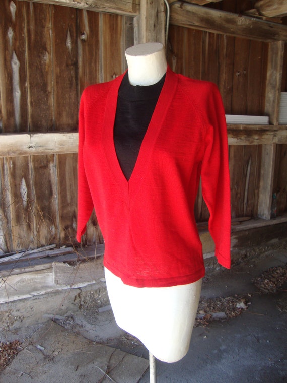 Vintage 1950's 1960's Red and Black Fine Italian … - image 4