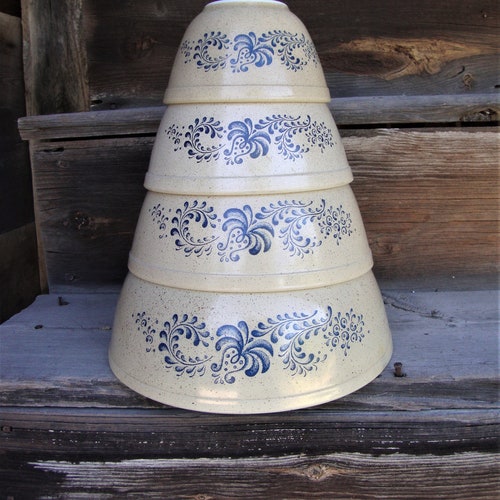 Vintage Pyrex Homestead Pattern Mixing shops Bowl Set/Retro Kitchen/Kitchen Collectibles