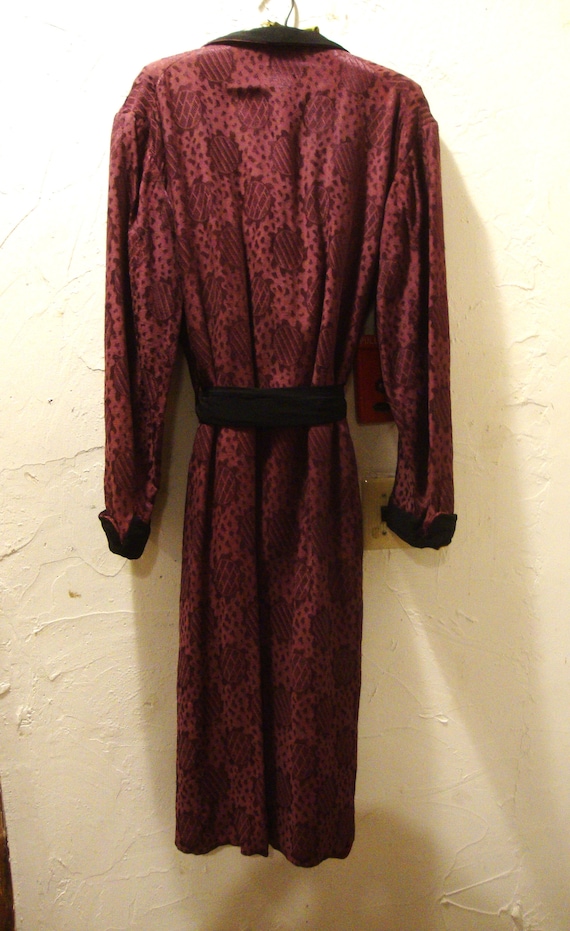 Vintage 1930's 1940's Maroon and Black Art Deco P… - image 4