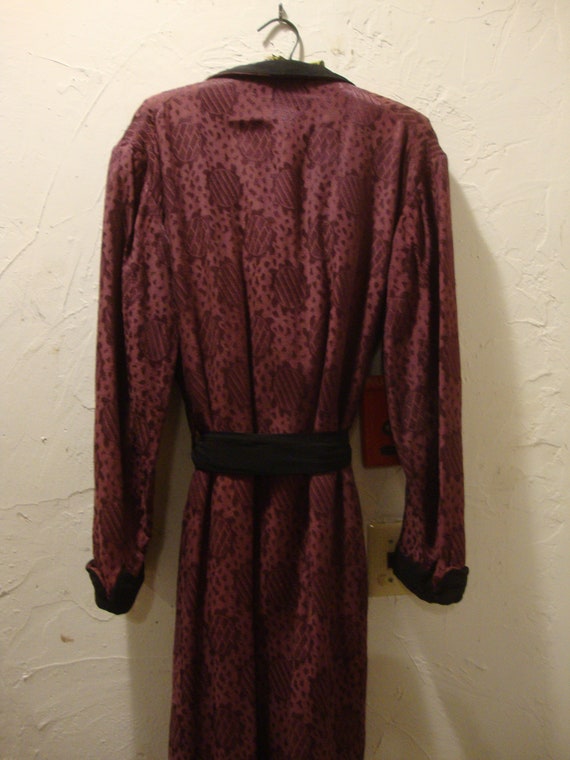 Vintage 1930's 1940's Maroon and Black Art Deco P… - image 6