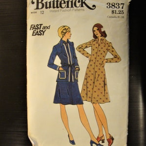 Vintage 1970&#39;s Sewing Pattern for Cardigan Jacket and Dress