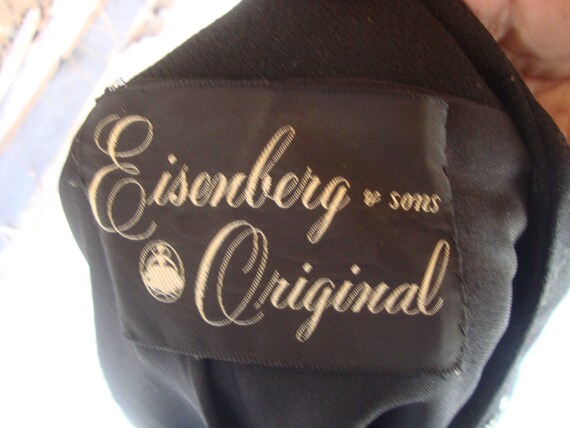 Vintage 1940's Eisenberg Original Black Wool Jack… - image 4