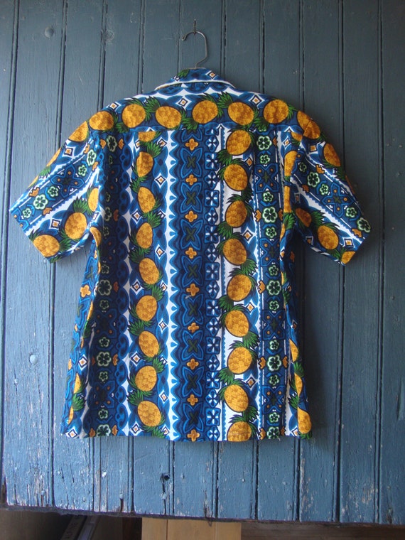 Vintage 1960's 60's Cotton Bark Cloth Tiki Hawaii… - image 5
