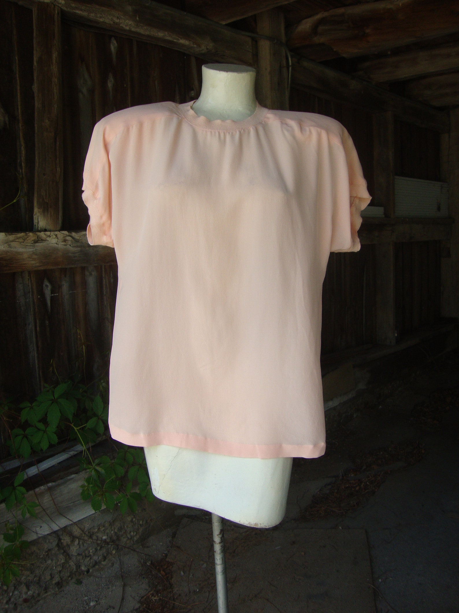 Linda Allard Ellen Tracy Vintage Y2K Funnel Neck Wrap Top Size S
