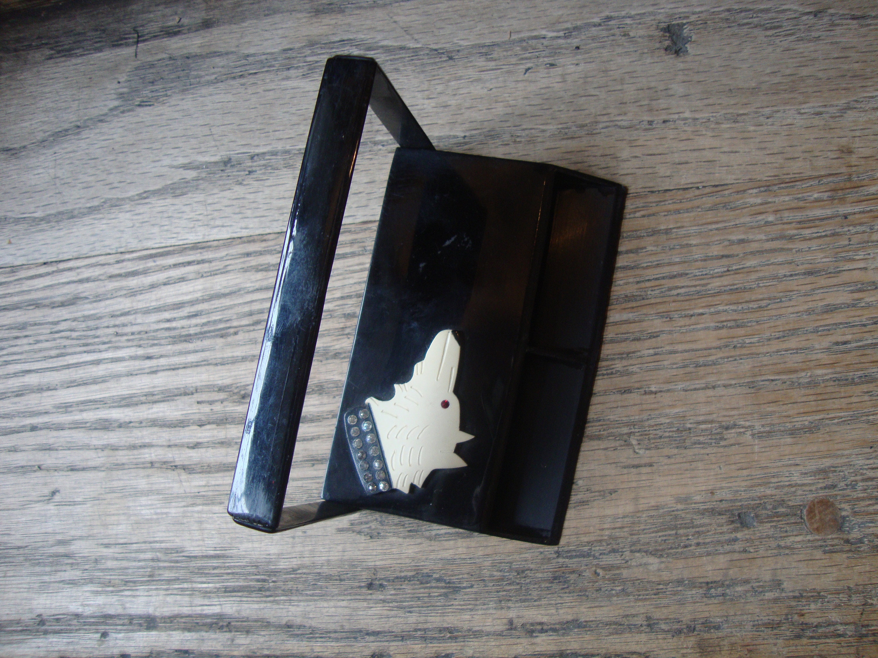 ヴィンテージ アールデコ セルロイド シガレットケース：ライン