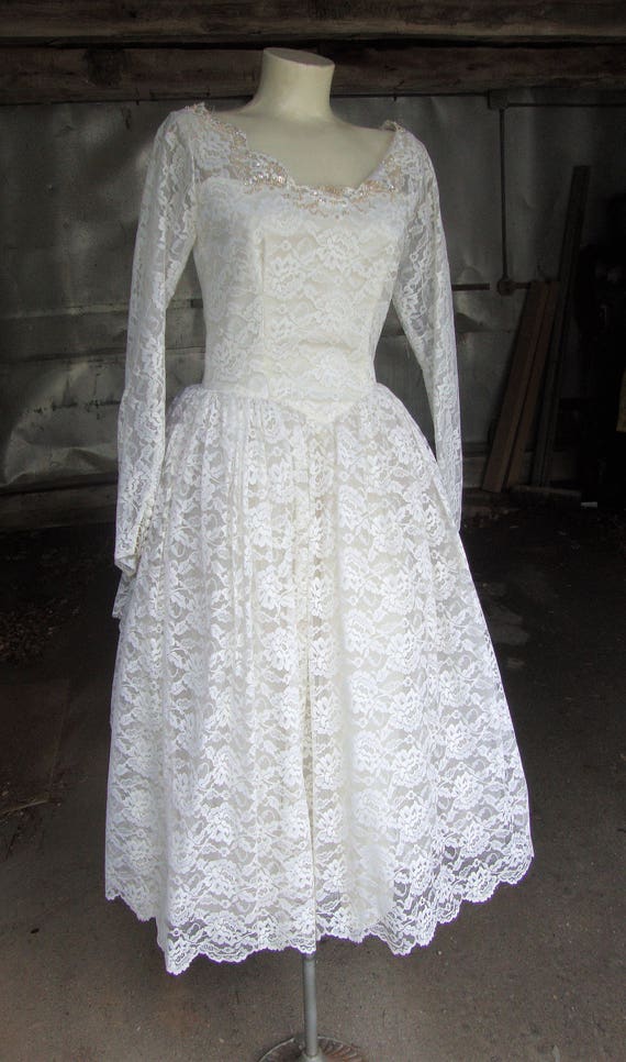 SALE!  Vintage 1950's Lace and Tulle Full Skirt R… - image 6