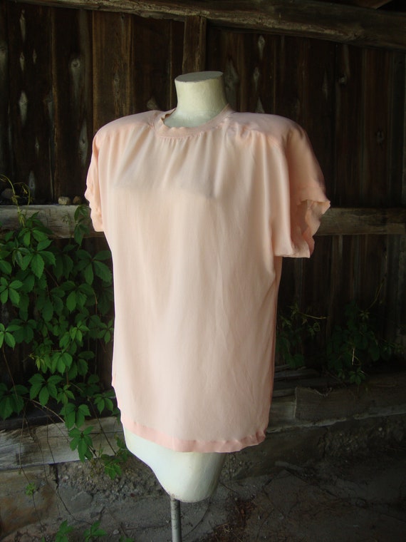 Vintage 1980's Linda Allard for Ellen Tracy Peach… - image 2