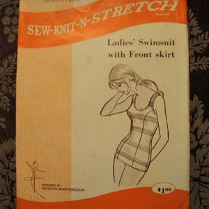 Vintage 1960&#39;s Sew-Knit-N-Stretch Pattern for Swimsuit-Size Small-Unopened