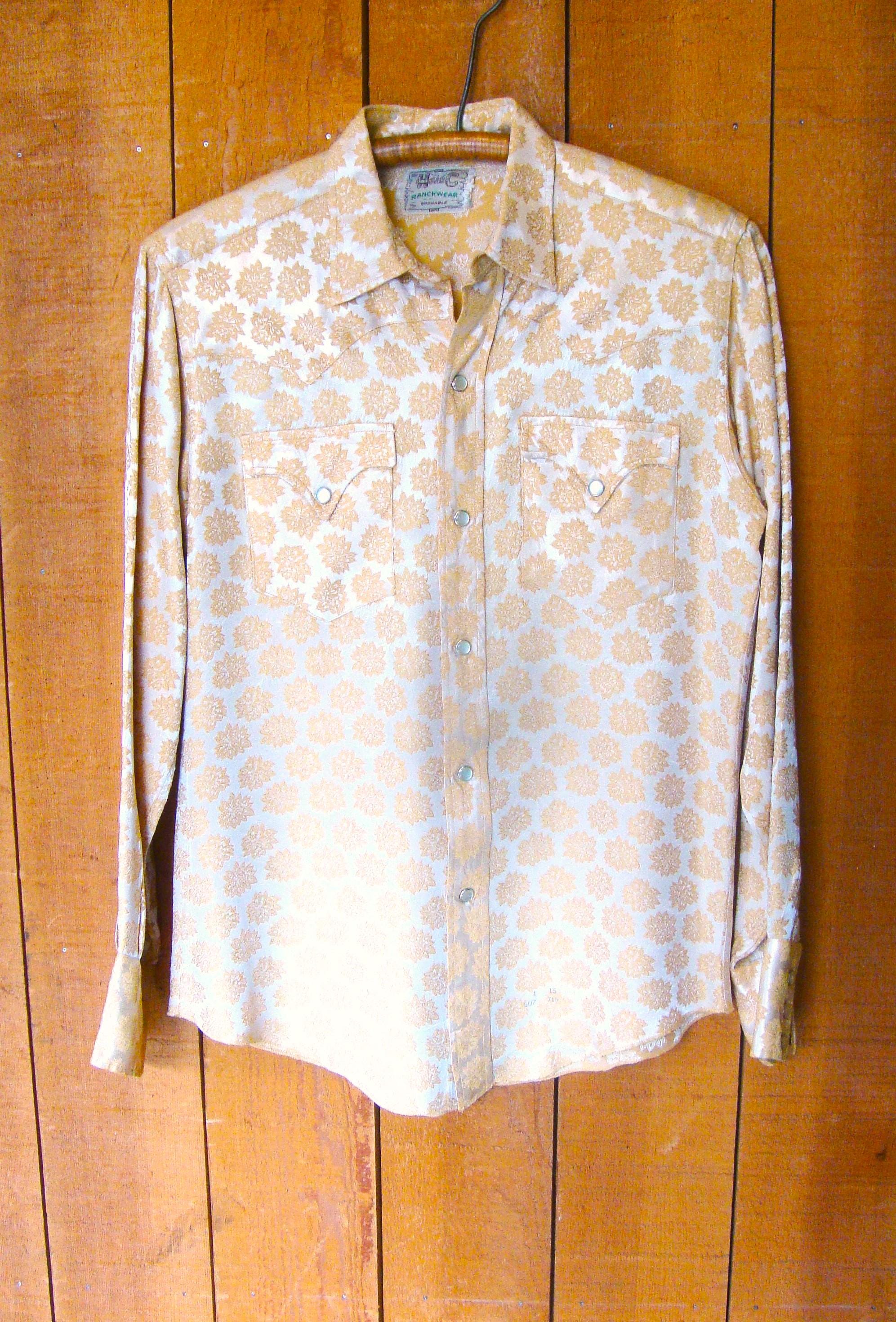 50's 60's vintage rayon shirt 1950's Rayon Shirt - Etsy 【公式通販】