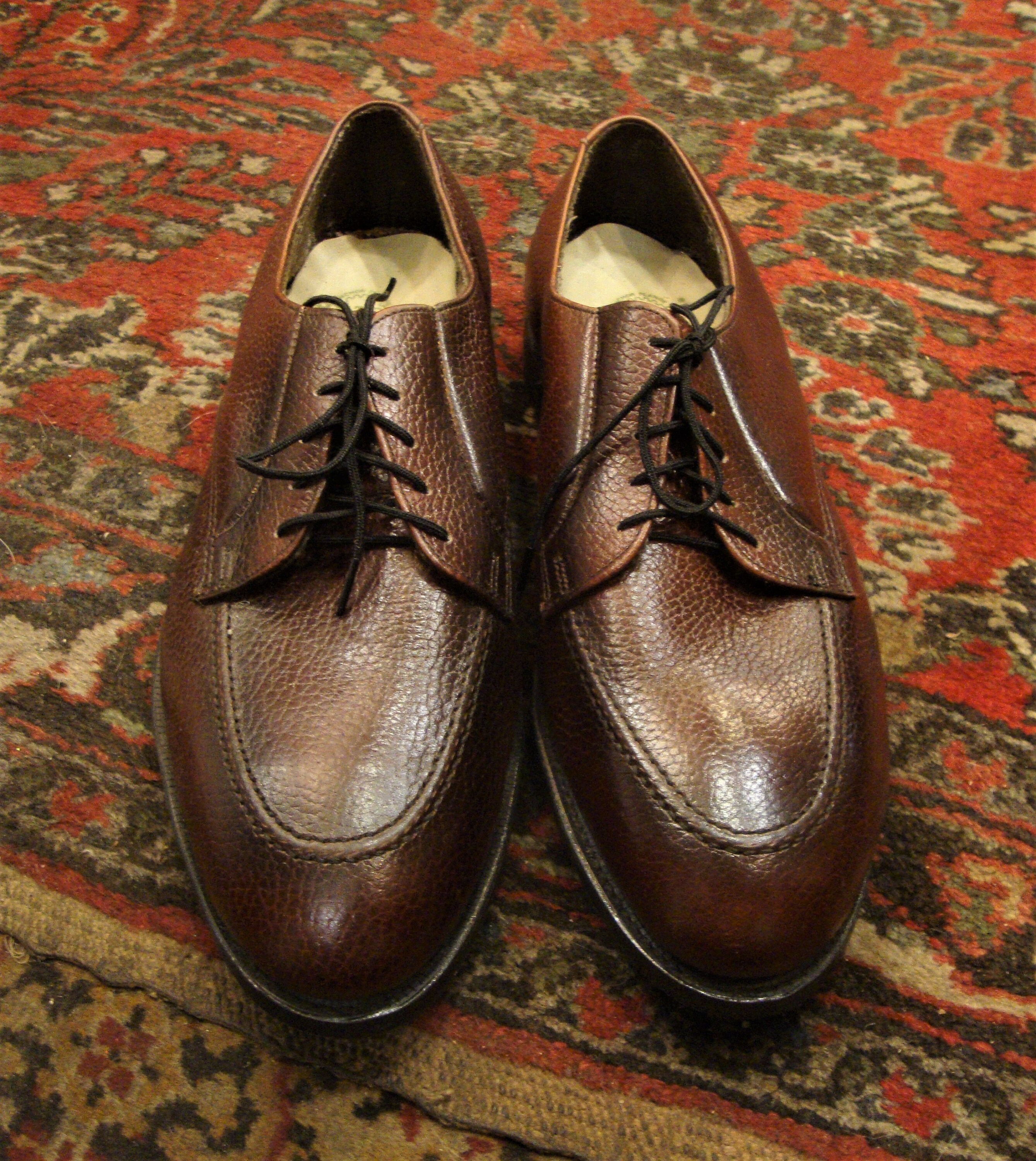 Vintage Maroon Leather Hy-test Steel Toe Safety Dress Shoes/unworn 