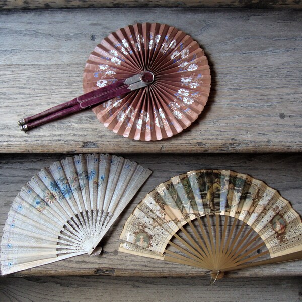 Antique Hand Fan Etsy