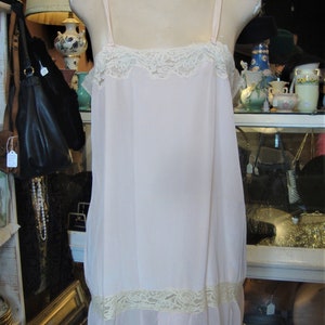 Vintage Antique 1920's 20's Silk and Lace Teddy Step-In Chemise/Size M-L/Vintage Lingerie/Flapper