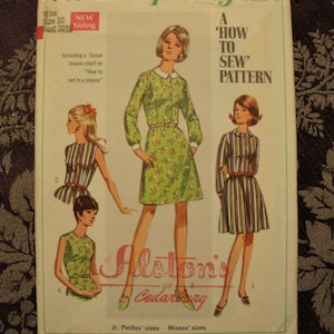 Vintage 1960&#39;s modello di cucitura per camicia abito con diverse gonne