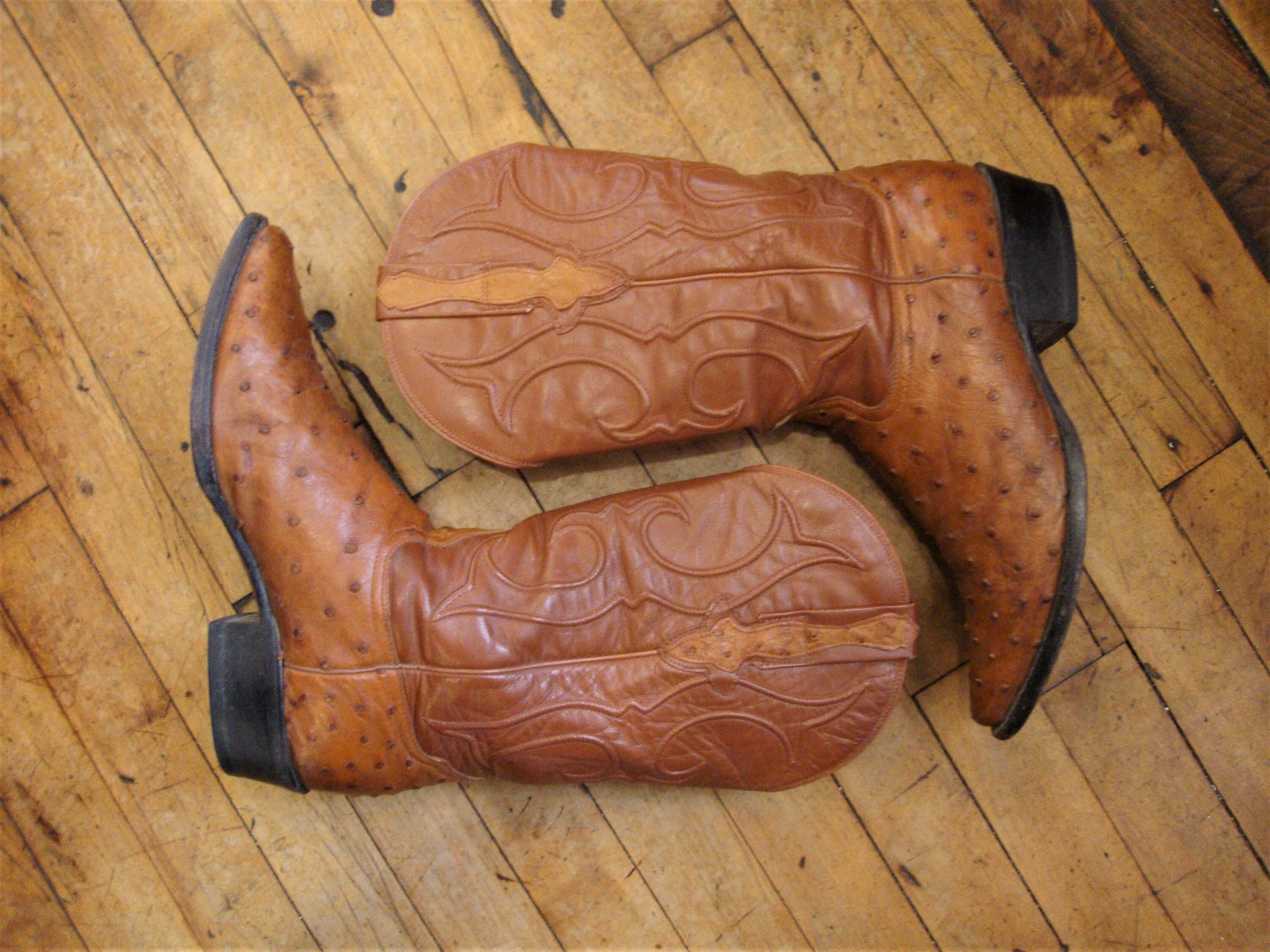 Smooth ostrich shop boots