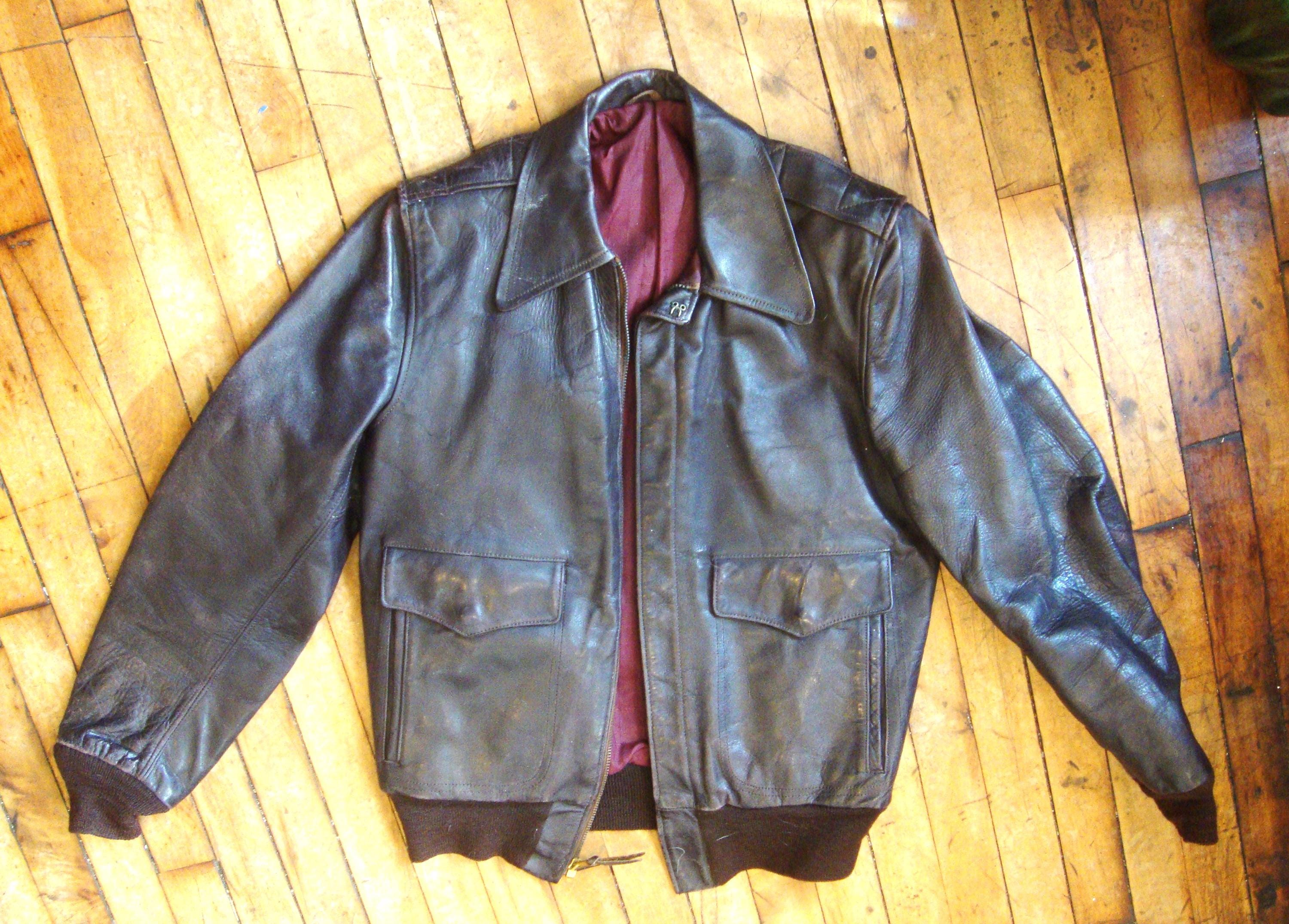 ジャケット・アウター VINTAGE 50's HERCULES by SEARS OUTERWEAR Vintage 1950's Men's Hercules by Sears Horsehide Zip Front Jacket