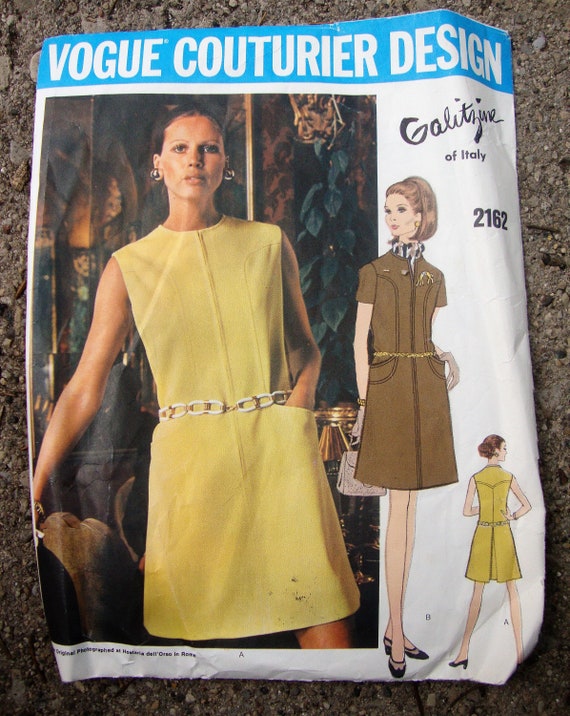 Vintage Vogue Couturier Design Pattern 1960's Dress by | Etsy