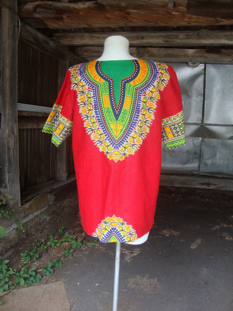 Vintage Cotton Boho Festival DashikiSize Small to Medium